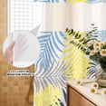 thumbnail image 4 of No Hook Shower Curtain, Blue Yellow Grey Palm Leaves Shower Curtains for Bathroom with See Through Top Window, Summer Botanical Tropical Leaf Waterproof & Washable Bath Curtain Standard 72"x72", 4 of 9