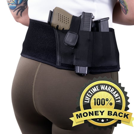 Belly Band Holster IWB/OWB holster for any size gun. Belly Band holster for Women and Men Fits Waists up to (Best Leather Owb Holster)