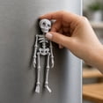 thumbnail image 5 of Halloween Skeleton Decorations 6 Inch White 3D Printed Skeleton Action Figure Refrigerator Cute Halloween Decor for Kitchen Home Party 1 Pack, 5 of 8