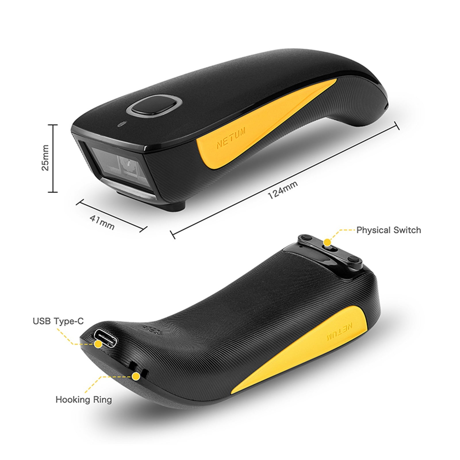 2D Barcode Scanner C750 Wireless Handheld Pocket QR Bar Code Data Matrix PDF417 Reader For Store Mobile Payment ,Easy to Operate