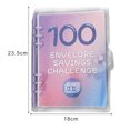 thumbnail image 2 of LCXmlly 100-day Savings Challenge Envelope Challenge Kit Fun Money Saving Planner with Glitter Envelopes, 2 of 8