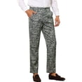 thumbnail image 5 of Pantalones impresos INSPIRE CHIC para hombre, pantalones rectos con estampado de leopardo, talla 38, color gris, 5 of 5
