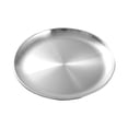 thumbnail image 1 of Plato de cena de acero inoxidable, plato de servicio para acampar, plato redondo para repostería y postres, plato de Metal para cocina para barbacoa 14cm, 1 of 8