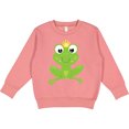thumbnail image 2 of Inktastic Cute Frog, Green Frog, Crown, Frog Prince Toddler Sweatshirt, 2 of 4