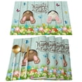 thumbnail image 1 of asddcavvf Easter Bunny Egg Pattern Linen Print Kitchen Dining Room Insulated Decorative Placemat（4） Dining Table And Weave, 1 of 7