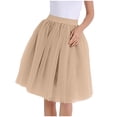 thumbnail image 3 of Awdenio Skirt for Women Plus Size Clearance Fashion Women's Large Gauze Pleated Half Skirt Gauze Skirt Puffy Skirt, 3 of 4