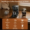 thumbnail image 6 of WAA 5 Cup Drip Coffee Maker,Programmable Delay Brew,Auto Shut-Off,Reusable Filter 25oz Tank,Black, 6 of 9