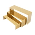 thumbnail image 2 of Almencla 3x Riser Display Stand Handbag Shoe Display Rack for Purse Jewelry Figurines Mirrored Gold, 2 of 8