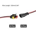 thumbnail image 2 of Unique Bargains Waterproof Connector Electrical Quick Connect 2 Pin Male Female 0.75mm2 with 100mm Long Wire 8 Sets, 2 of 5