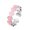 White K pink, variant on Adjustable Copper Ring With Open Heart Design Geometric Pattern Electroplated Finish Jewelry Fashion Accessory