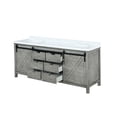 thumbnail image 3 of 84 In. W X 22 D Ash Grey Double Bath Vanity With White Quartz Countertop - Solid Wood Frame, Soft Close Operation, Scratch And Stain Countertop, Copious Storage Two Inner Cabinets, Six Drawers Open, 3 of 3