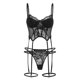 thumbnail image 1 of Lenceria Bustier con encaje tanga y liguero Modelo Rusia. Encajes finos y elegantes., 1 of 2