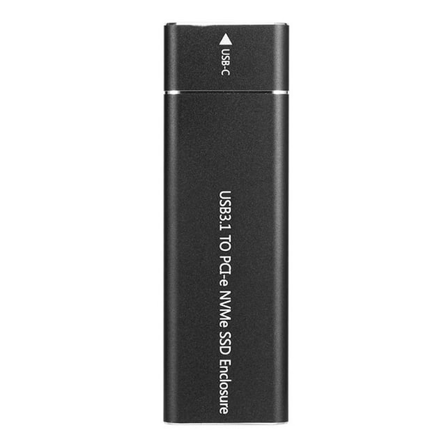 Amdohai M.2 NVME Solid State Drive Box USB3.1 Type-C Input Interface Aluminum Alloy Shell Material High Speed Transmission Black