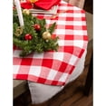 thumbnail image 5 of DII 52x52" Modern Cotton Buffalo Check Tablecloth in Red and White, 5 of 6