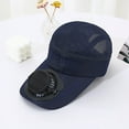 thumbnail image 3 of Solar Powered Fan Hat, USB Rechargeable Sun Protection Hat, Detachable Breathable Mesh Cap with 360° Rotating Fan, LED Display, Adjustable Fit for Outdoor Activities, 3 of 7