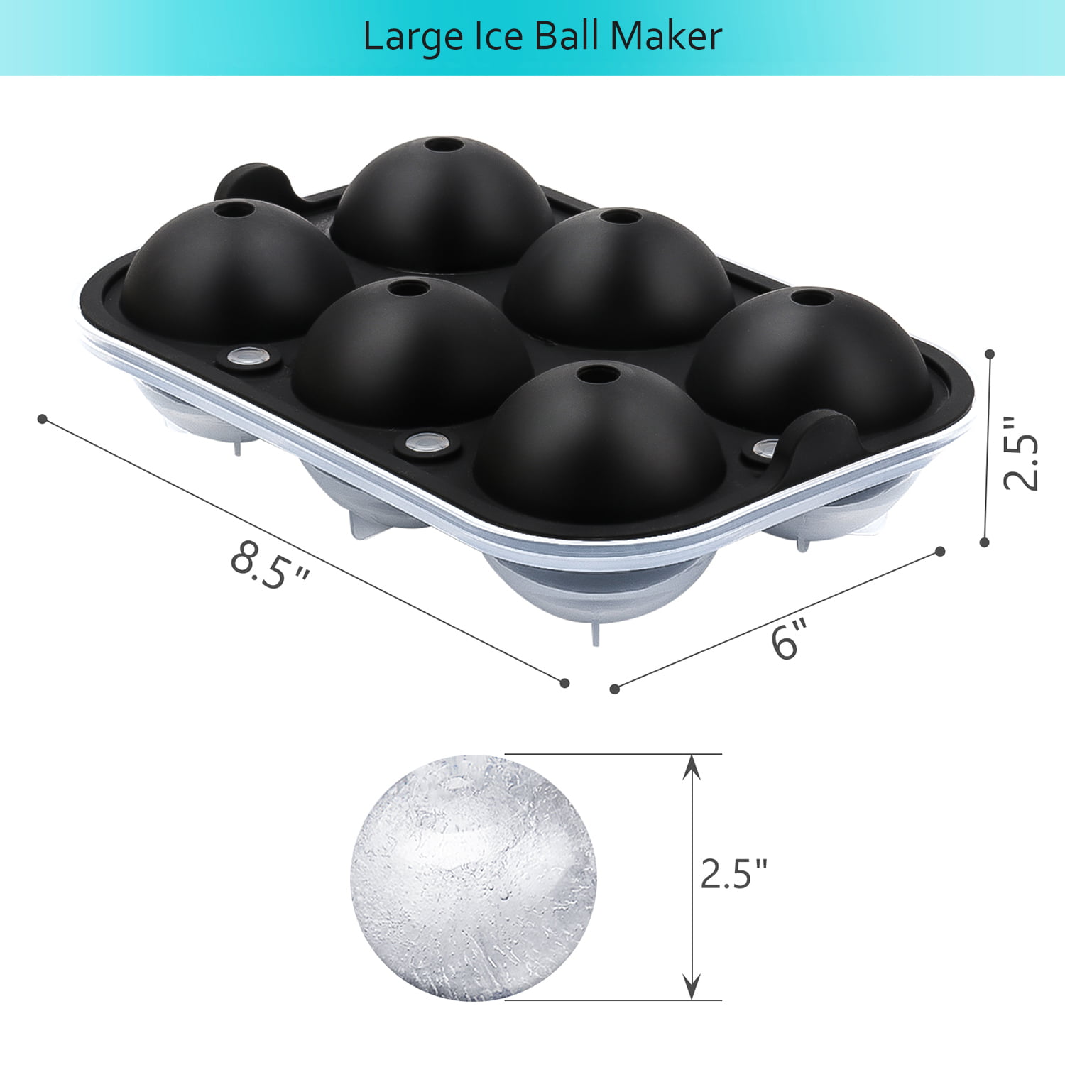 Chillz Extreme Ice Ball Mold Tray - Makes 4 x 2.5 inch Ice Balls (1 Pa –  The Classic Kitchen