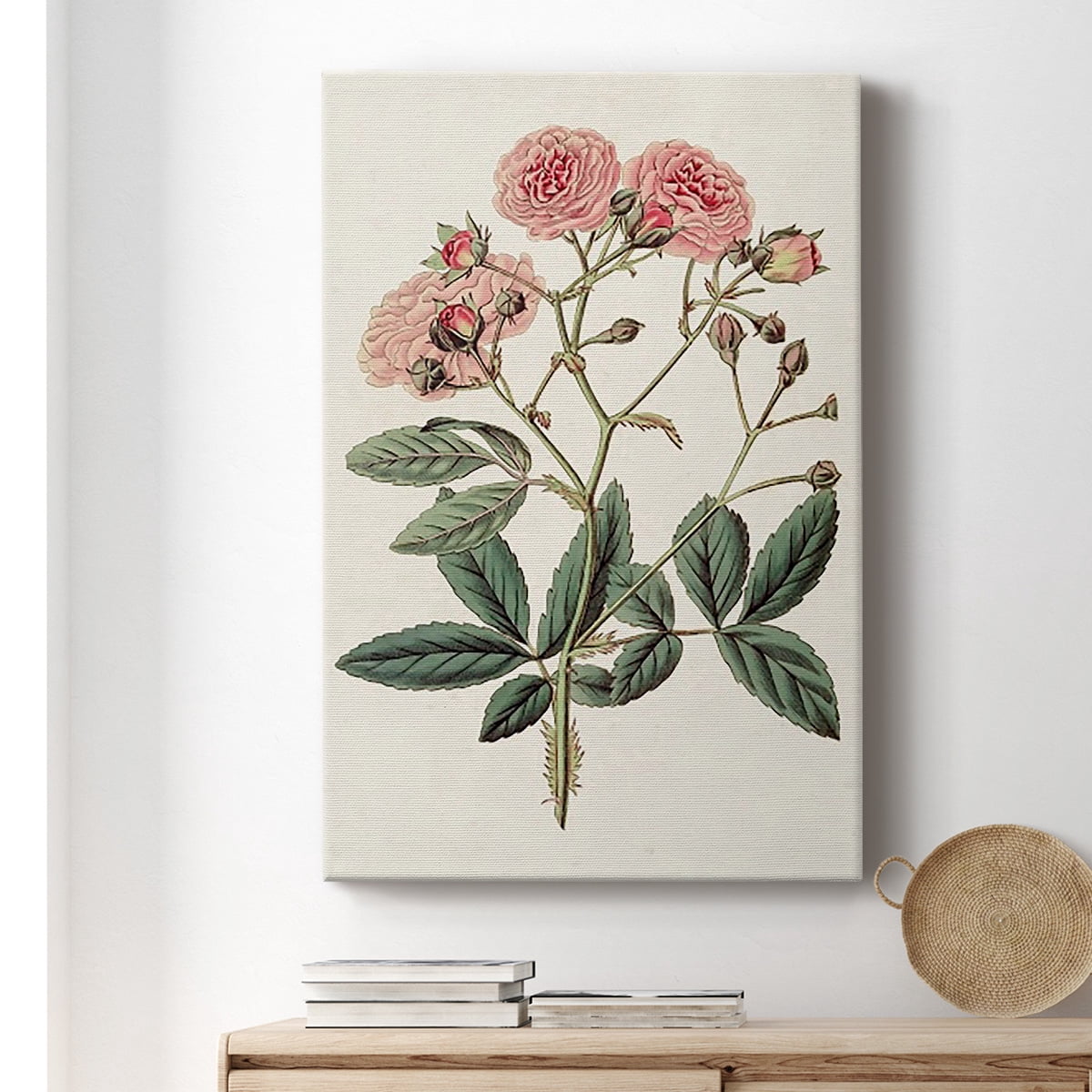 Pink Floral Mix V Premium Gallery Wrapped Canvas - Ready to Hang