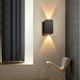 thumbnail image 1 of Aplique elegante para exterior o interior, estilo industrial, luz cálida de 3000 K, diseño minimalista moderno, con revestimiento de polvo negro para patio, pasarela, camino, 1 of 6