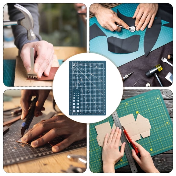 CCOCC 2pcs A5 Double-Sided Cutting Mat for Crafting,Self-Healing PVC Cutting Board with Measurements for Sewing DIY Projects Scrapbooking Pink