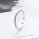thumbnail image 1 of Nuevo Anillo de Plata de Ley 925 con circonita AAA, simplicidad ajustable, accesorios de joyería exquisitos a la moda para mujer, regalo de fiesta de boda, 1 of 2