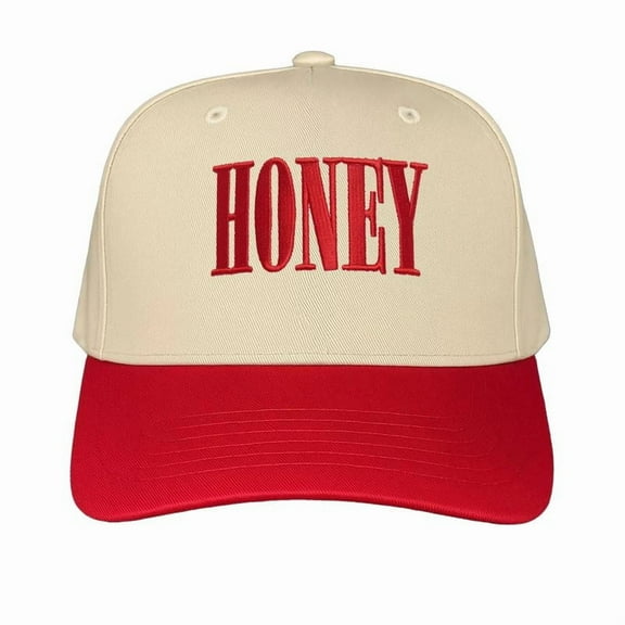 HONEY Embroidered Trucker Hat for Women, Bold Statement Snapback Cap, Adjustable 5 Panel Mesh Design, Trendy Gift for Girlfriend, Bestie or Yourself