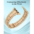 thumbnail image 3 of Wearlizer Beaded Bracelet Band Compatible with Apple Watch Band 38/40/41/42/44/45/46/49mm, Dressy Stainless Steel Jewelry Strap for iWatch Series 11 10 9 8 7-1 Ultra SE, 3 of 7