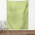 thumbnail image 4 of Ambesonne Floral Fabric by the Yard Upholstery, Yellowish Spring Flowers, 3 Yards, Earth Yellow Lime Green, 4 of 5