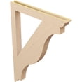 thumbnail image 5 of Ekena Millwork 3 1/2"W x 36"D x 48"H Funston Traditional Rough Cedar Woodgrain TimberThane Bracket, Primed Tan, 5 of 6