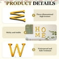 thumbnail image 3 of Uxcell 3.94 Inch 3D Acrylic Alphabet Mirror Wall Stickers Letter W Self Adhesive Letter Sign for Home Decoration Deep Gold, 3 of 7