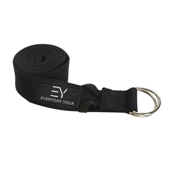Everyday Yoga 6-Foot Strap with Metal D-Ring for Flexibility and Range of Motion