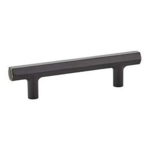 Door Pulls Oil Rubbed Bronze - 3.5 Inch Cabinet Pulls - Modern Hexagonal Door Handles - Kitchen Bathroom Drawer Pulls - Furniture Hardware - 10 Pack
