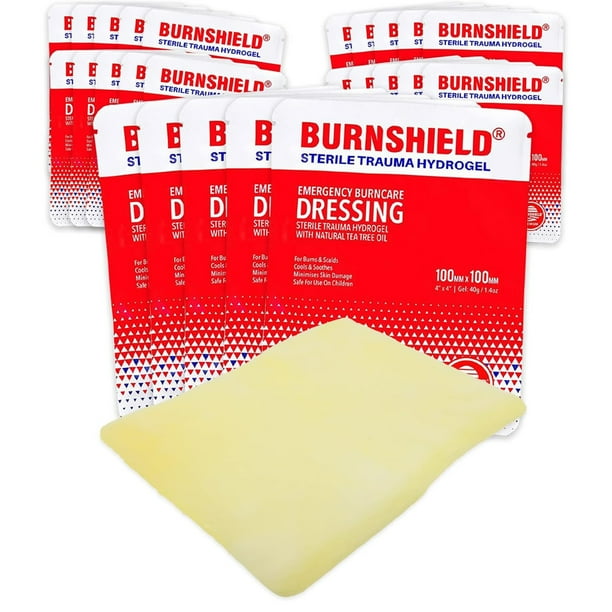 Burnshield Sterile First Aid Burn Dressing Non Stick Pads for Wounds