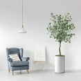 thumbnail image 2 of Artificial Tree in White Marble Effect Planter, Fake Eucalyptus Silk Tree for Indoor and Outdoor Home Decoration - 57" Overall Tall (Plant Pot Plus Tree), 2 of 5