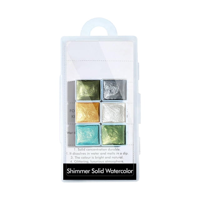 6 colores brillo paleta de acuarela sólida arte de uñas DIY para 114 x 61 cm Yuyangstore Pintura de acuarela