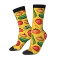 thumbnail image 1 of Fotbe Colorful Vegetables Calcetas Largas con Estampado para Hombre y Mujer – Calcetas de Compresión Transpirables y Elásticas, Viajar y Uso Diario Talla 5-11, 1 of 6