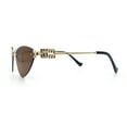 thumbnail image 6 of Womens Luxury Fashion Rimless Triangular Designer Sunglasses Gold - Brown, 6 of 8