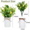 thumbnail image 3 of Fake Lemon Tree- Bonsai Tree Indoor with Pot Farmhouse Home Decor Living Room Kitchen Shelf Office Desk Bathroom Table Mini Outdoor Tree Faux Plant Porch Lemon Decor Floor Plant Tall, 3 of 5