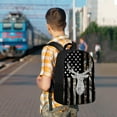 thumbnail image 6 of American Flag Deer Backpack USA Hun_ting Camo Deer Flag Bookbags for Teens , Large Elementary Junior High University Bag, Casual Travel Daypack Backpack, 17inch, 6 of 7