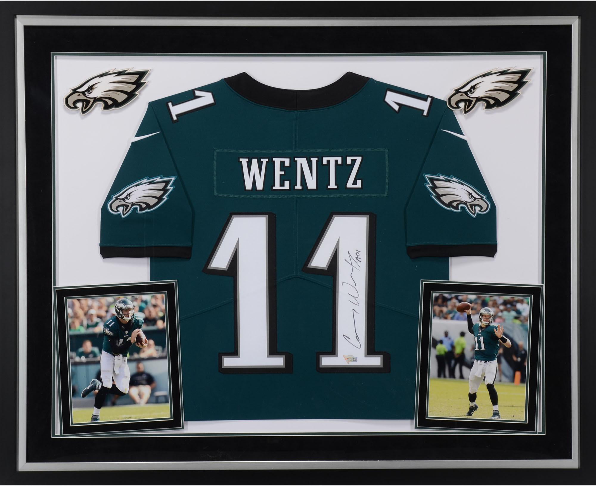 Carson Wentz Philadelphia Eagles Deluxe Framed Autographed Green Limited Jersey - Fanatics Authentic Certified - Walmart.com