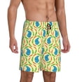 thumbnail image 2 of Wukai Blue Rabbit Men’s Short Pajama Pants With Pockets Soft Sleep Pj Shorts for Men-, 2 of 6