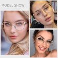 thumbnail image 5 of Fashionable European and American cat's eye anti-blue light flat glasses, made of PC and metal - black, 5 of 5