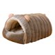 thumbnail image 2 of Cama cerrada para gatos, removible y lavable, cueva de invierno, nido plegable, cálido y seguro para gatos y perros pequeños de interior, cabaña de felpa cómoda y acogedora para mascotas, 2 of 6