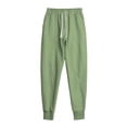 thumbnail image 3 of Ceisia Men Solid Color Loose Casual Pants Elastic Waist Drawstring Sports Gift Work Trousers, 3 of 4