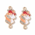 thumbnail image 2 of 100 pc Alloy Enamel Connector Charms Unicorn Links with Rhinestone Light Gold Cadmium Free Nickel Free Lead Free Mixed Color 23x11.5x2mm Hole: 1.6mm, 2 of 3
