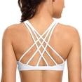 thumbnail image 1 of Sostén Deportivo CRZ YOGA con Tirantes Cruzados, Escote en V, Sin Aros, Blanco XL, 1 of 5
