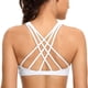 thumbnail image 1 of Sostén Deportivo CRZ YOGA con Tirantes Cruzados, Escote en V, Sin Aros, Blanco XL, 1 of 5