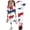 White(American Flag Stars Striped), variant on CCRFTGI 4th of july Outfits for Child Girls Size 10-12 Patriotic 2 Piece Outfits American Flag Stars Short Sleeve T-Shirts and Elastic Waist Pants Freedom Sets for Girls Navy 2-3 Years