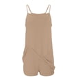 thumbnail image 4 of Yubnlvae 2025 Trendy Women's Tennis Dress - Loose Athletic Romper with Shorts Khaki XXL, 4 of 5