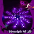 thumbnail image 4 of Halloween Spider Web Lights Decoración 60LED Light up Black Spider Web Impermeable Naranja Luces para Party Yard Bar Haunted House Window Decor Kits de decoración para fiestas luz amarilla Bearachild HA045712-01, 4 of 6