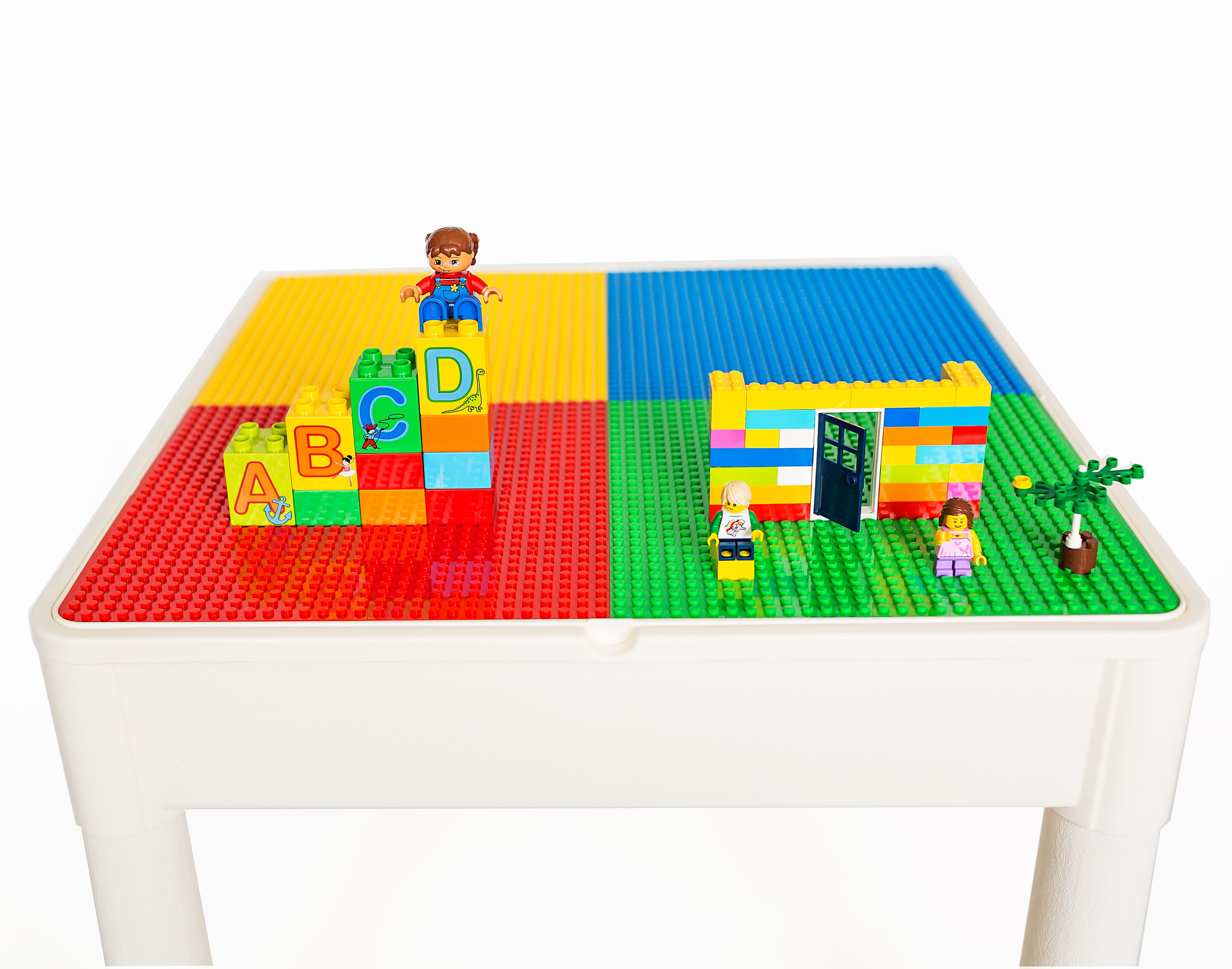 Playbuild Kids 4 In 1 Play Build Table Set For Indoor
